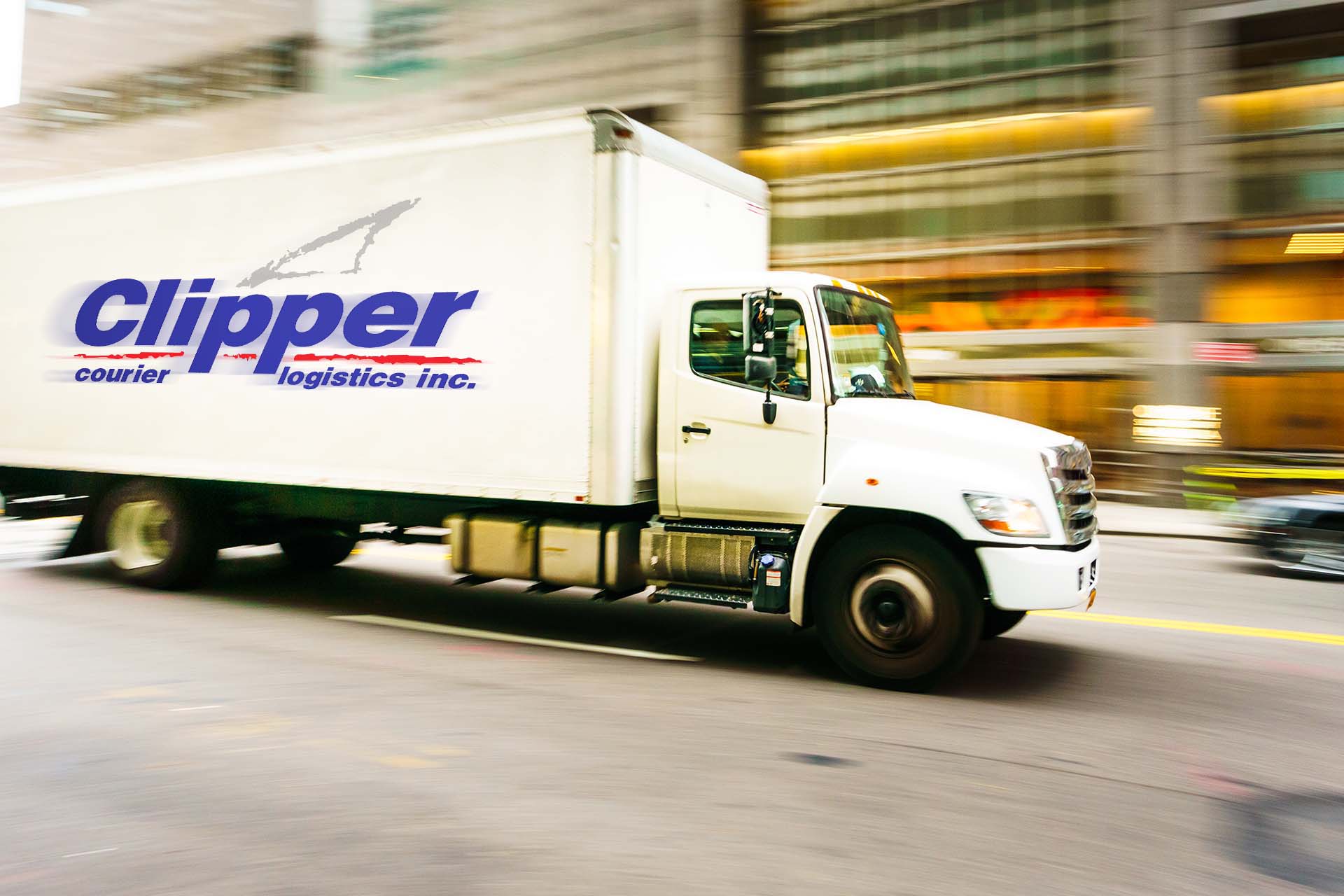 Delivery truck speeding in New York